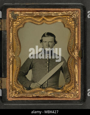 Unbekannter Soldat in Confederate uniform Stockfoto