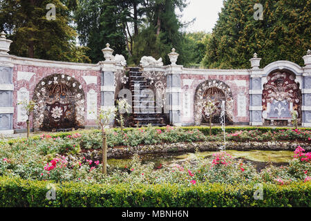 Rozendaal, Niederlande, 23. August 2014: Die shellgallery des Schloss und Park Rosendael in Rozendaal in den Niederlanden Stockfoto