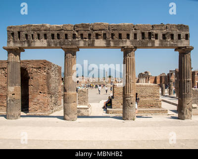 Pompeji, Italien, 15. Juni 2017: antike Stadt Pompeji, Italien. Die römische Stadt von Vesuv zerstört. Stockfoto