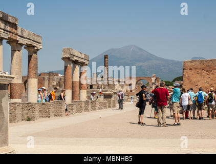 Pompeji, Italien, 15. Juni 2017: antike Stadt Pompeji, Italien. Die römische Stadt von Vesuv zerstört. Stockfoto