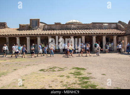 Pompeji, Italien, 15. Juni 2017: antike Stadt Pompeji, Italien. Die römische Stadt von Vesuv zerstört. Stockfoto