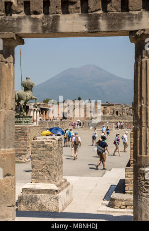 Pompeji, Italien, 15. Juni 2017: antike Stadt Pompeji, Italien. Die römische Stadt von Vesuv zerstört. Stockfoto