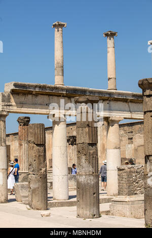 Pompeji, Italien, 15. Juni 2017: antike Stadt Pompeji, Italien. Die römische Stadt von Vesuv zerstört. Stockfoto