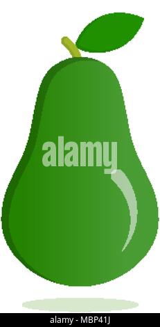 Juiced avocado Obst. Flache Illustration für Design Stock Vektor