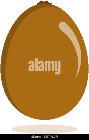 Reife Kiwi flache isolierte Symbol Abbildung Stock Vektor