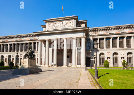 Das Prado Museum oder das Museo del Prado ist die größte spanische nationale Kunst Museum im Zentrum von Madrid. Madrid ist die Hauptstadt von Spanien. Stockfoto