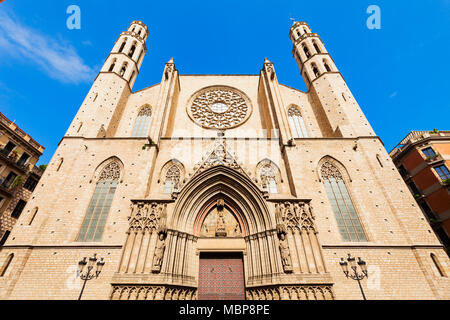 Santa Maria del Mar oder Heiligen Maria des Meeres ist eine Kirche, in der Ribera Viertel von Barcelona in Spanien Stockfoto