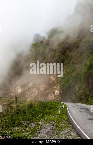 Landschaft von der Straße Reise nach Bhutan im Himalaya Stockfoto