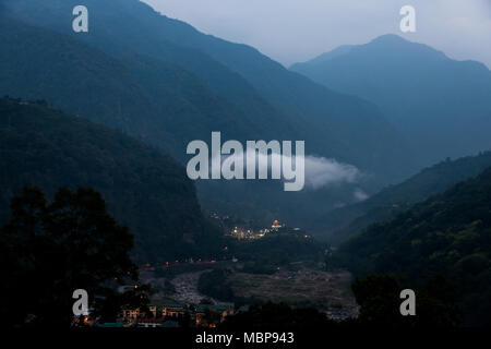 Landschaft von der Straße Reise nach Bhutan im Himalaya Stockfoto