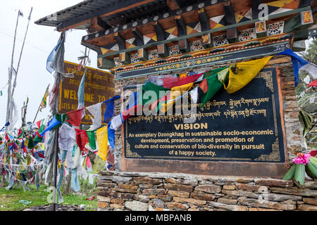 Jakar DZong in Bhutan von Bumthang aus Reise nach Bhutan im Himalaya Stockfoto