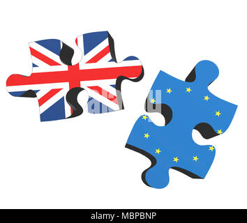 Konzept Bild von Brexit, Großbritannien aus der EU Stockfoto