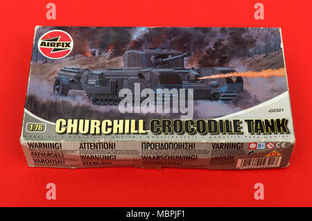 Revell Churchill Crocodile tank Modell Stockfoto