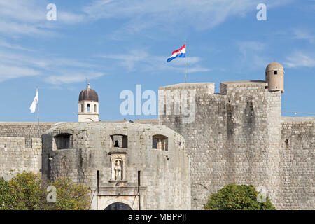 Pile, Stadtmauer, Altstadt, Dubrovnik, Kroatien Stockfoto