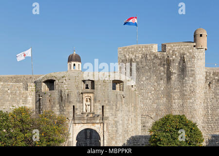 Pile, Stadtmauer, Altstadt, Dubrovnik, Kroatien Stockfoto