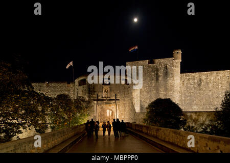 Pile, Stadtmauer, Altstadt, Dubrovnik, Kroatien Stockfoto