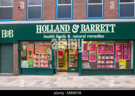 Holland & Barrett Health Food Store in Congleton Cheshire UK Stockfoto