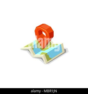 Welt Karte mit Pin pointer Marker Stock Vektor