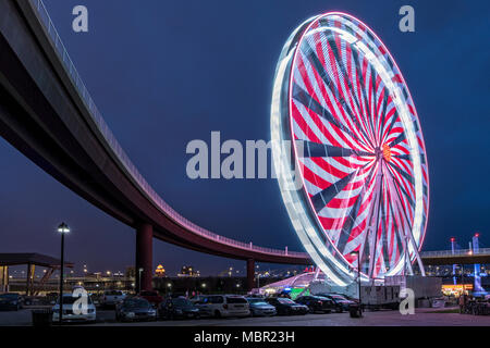 Der Himmel Sterne Riesenrad an der Waterfront Park in Louisville, Kentucky Stockfoto