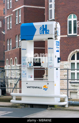 Hamburger Wasserstoff-tankstelle/Vattenfall Hafencity Wasserstoff-tankstelle, Deutschland Stockfoto