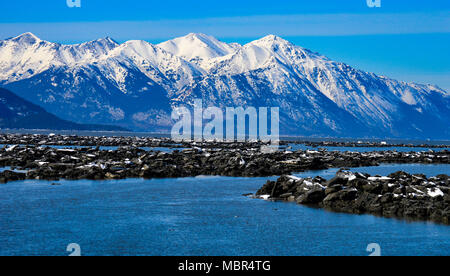 Berge von Turnigan Arm Stockfoto