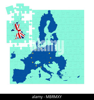 Konzept Bild von Brexit, Großbritannien aus der EU Stockfoto