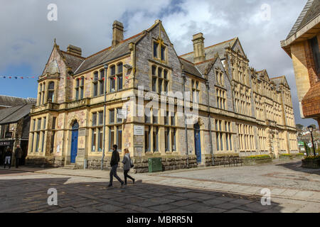 Passmore Edwards kostenlose öffentliche Bibliothek und zentrale technische Schulen für Cornwall Gebäude an Pydar Straße, Truro, Cornwall, South West England, Großbritannien Stockfoto