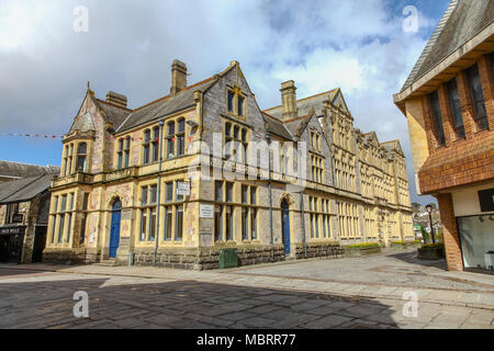 Passmore Edwards kostenlose öffentliche Bibliothek und zentrale technische Schulen für Cornwall Gebäude an Pydar Straße, Truro, Cornwall, South West England, Großbritannien Stockfoto