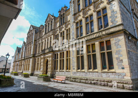 Passmore Edwards kostenlose öffentliche Bibliothek und zentrale technische Schulen für Cornwall Gebäude an Pydar Straße, Truro, Cornwall, South West England, Großbritannien Stockfoto