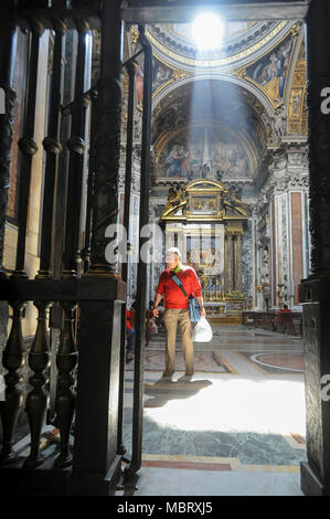 Salus Populi Romani (Beschützerin und Gesundheit des römischen Volkes) in Borghese (Pauline) Kapelle in der Eucharistiefeier Basilica di Santa Maria Maggiore (Päpstliche Basili Stockfoto