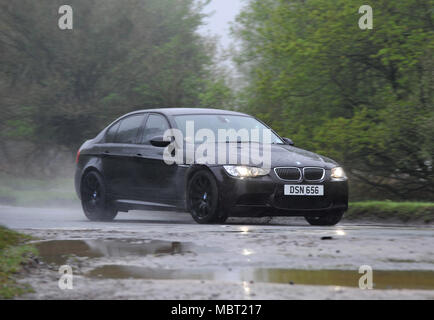 E92 BMW M3 Sport Limousine, alle Black Out urdered" suchen Stockfoto