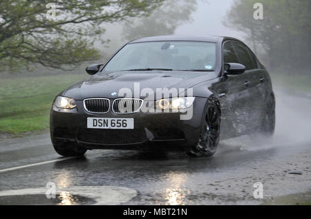 E92 BMW M3 Sport Limousine, alle Black Out urdered" suchen Stockfoto