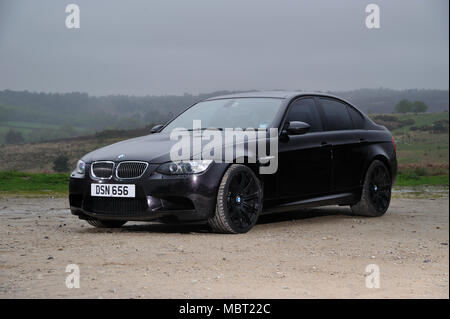 E92 BMW M3 Sport Limousine, alle Black Out urdered" suchen Stockfoto