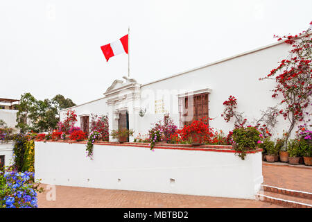 LIMA, PERU - 28. MAI 2015: Der Larco Herrera Museum ist ein Museum für präkolumbianische Kunst, in Lima, Peru Stockfoto