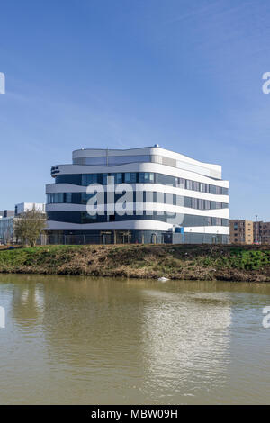 Die Universität von Northampton, Waterside Campus, eine neue im September 2018 zu öffnen Bauen, Northampton, Großbritannien Stockfoto