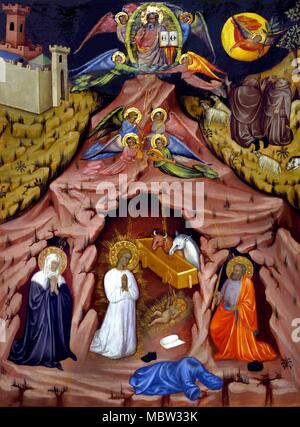 Visione di Santa Brigida - Vision des Heiligen Brigid 1372 byTurino di Vanni 14. und 15. Jahrhunderts Italien Italienisch Stockfoto