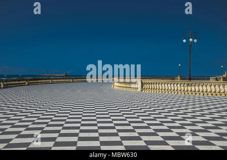 Blick auf die Terrazza Mascagni in Livorno Stockfoto