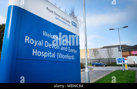 Royal Devon und Exeter Krankenhaus, Exeter, Großbritannien Stockfoto