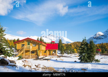 Mount Assiniboine Lodge, Mount Assiniboine Provincial Park, Britisch-Kolumbien, Kanada Stockfoto