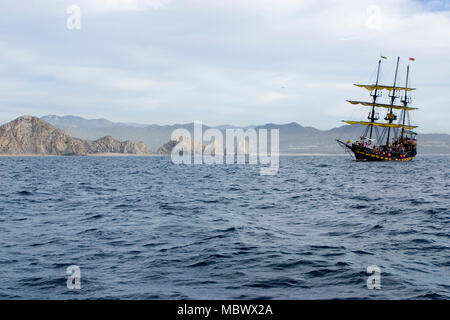 Alte Schiff auf die Kosten von Cabo san Lucas Stockfoto