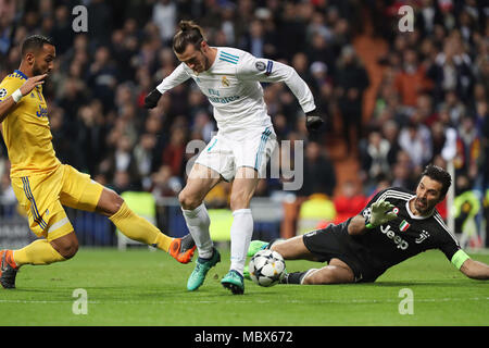 Madrid, Madrid, Spanien. 11 Apr, 2018. Gareth Bale während der UEFA Champions League runde Viertel Finale zweite Bein Fußballspiel zwischen Real Madrid und Juventus Turin im Stadion Santiago Bernabeu. Credit: Manu Reino/SOPA Images/ZUMA Draht/Alamy leben Nachrichten Stockfoto