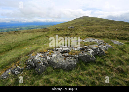 Gipfel Cairn auf Carrock fiel, Mosedale Tal, Nationalpark Lake District, Cumbria, England, UK Carrock fiel ist einer der 214 Wainwright Fells. Stockfoto