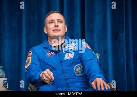 Maxwell AFB, Ala-US Air Force Colonel Jack Fischer, Adressen Mitglieder der Klasse 18 Squadron Officer's College C während der SOS-Space Symposium, 24.02.16, 2018. (Air Force Stockfoto