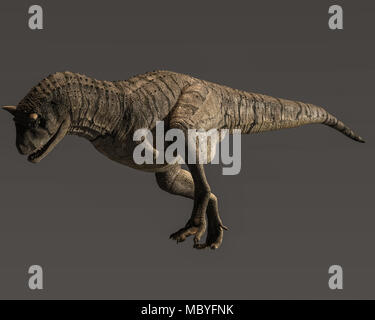 3D-Rendering eines großen kreidezeit Predator namens Carnotaurus Sastrei Stockfoto