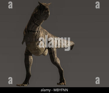 3D-Rendering eines großen kreidezeit Predator namens Carnotaurus Sastrei Stockfoto