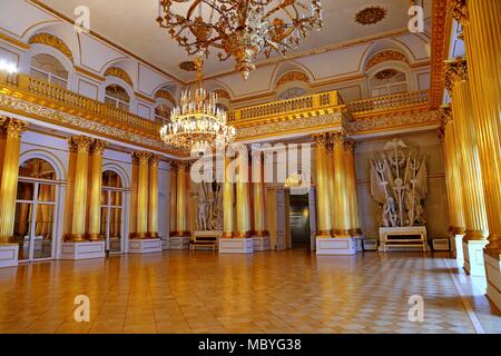Wappen Halle Innenraum der Eremitage Stockfoto