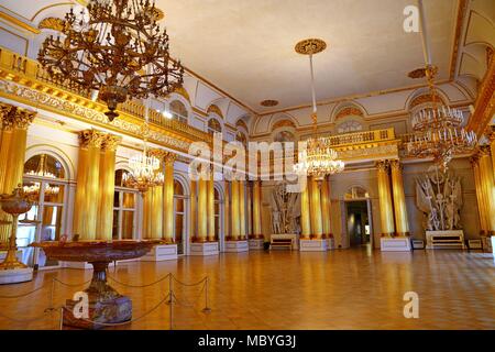 Wappen Halle Innenraum der Eremitage Stockfoto