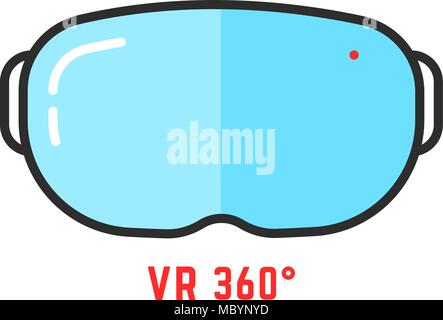 Vr-Brille 360 einfachen Symbol Stock Vektor