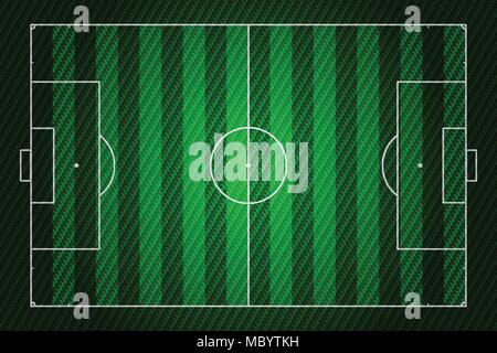 Realistische gestickt Patch arbeiten Textur von Fußball-Feld element Vector Illustration Design Konzept Stock Vektor