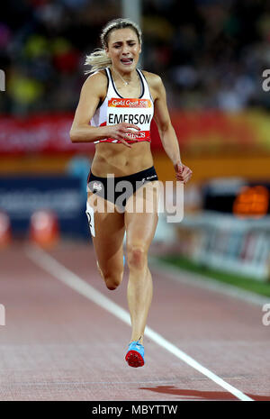 England's Niamh Emerson konkurriert im Siebenkampf 200 m der Frauen - Wärme 1 am Tag acht Carrara Stadion während der Commonwealth Games 2018 in der Gold Coast, Australien. Stockfoto