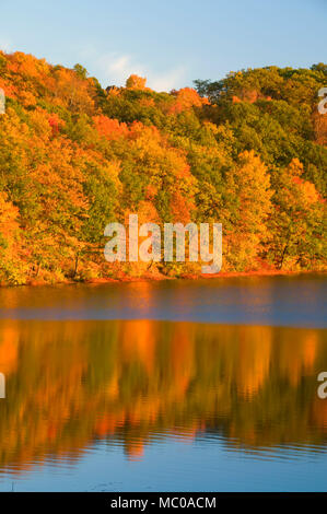 Schwarzer Teich, schwarzen Teich Zustand Boot Start, Connecticut Stockfoto